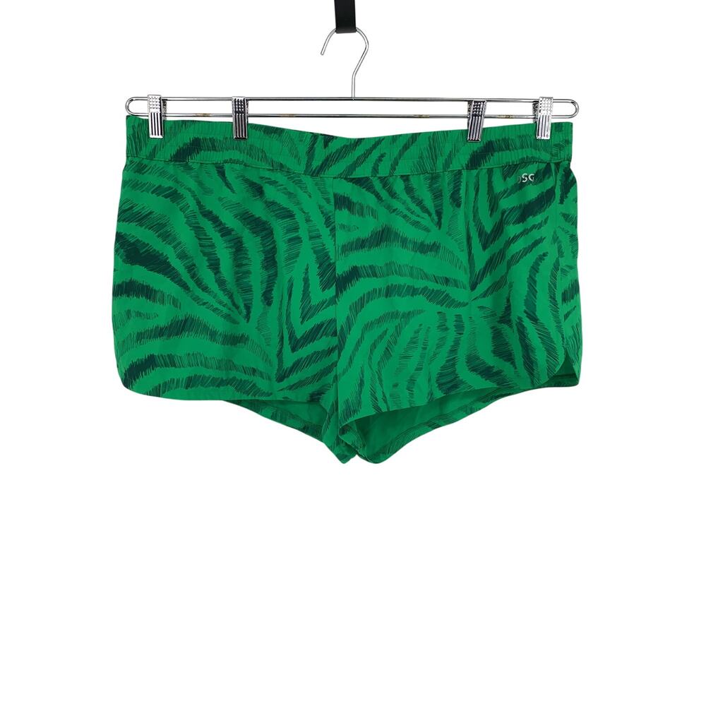 NWT DSG Stride Run Short Womens 2X Green Zebra Print Mid Rise Loose Leg